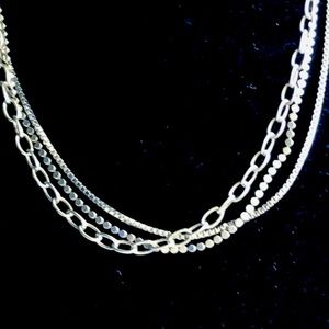 Silpada RARE-VERY HTF Vintage .925 Sterling Silver Triple Strand Variant Chain